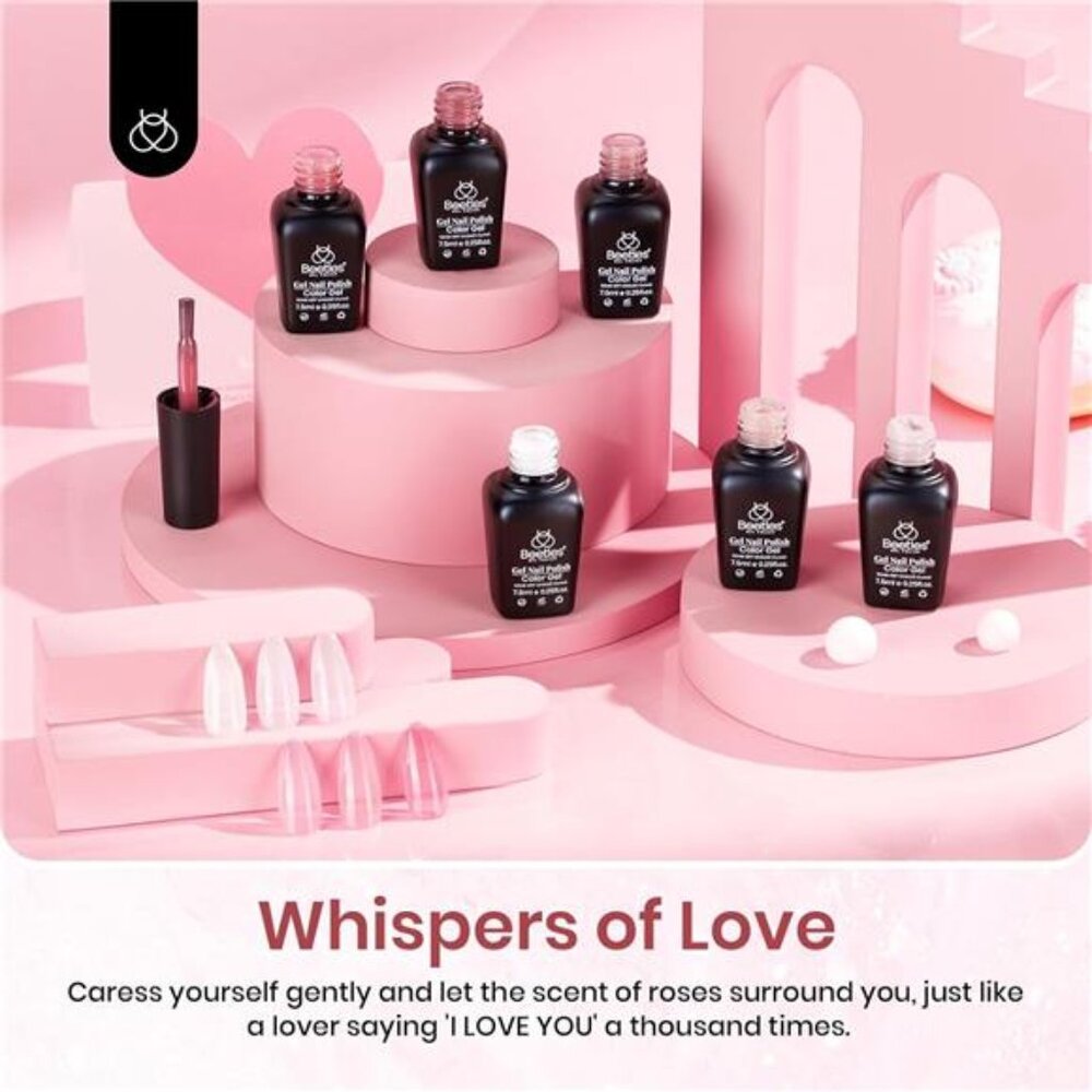 Jelly Gel Nail Polish Set, 6 Colors Neutral Sheer Milky White Nude Pink Gel - Picture 2 of 7